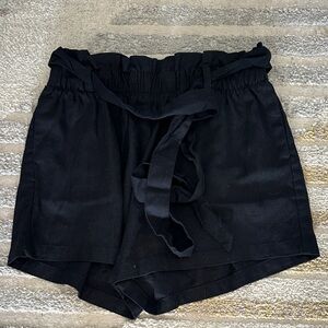 Active USA Black High Waist Women's Shorts